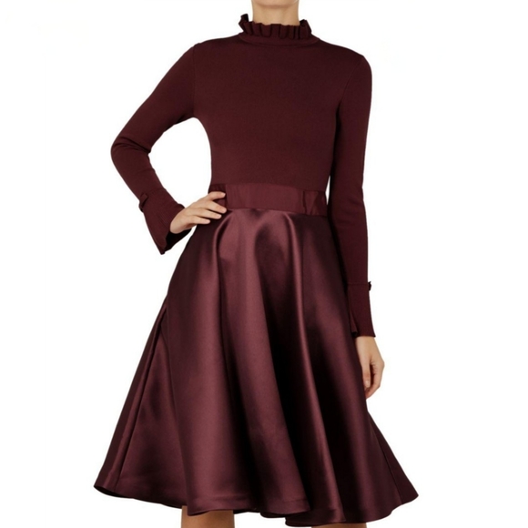 Ted Baker Maroon Dress - Picture 1 of 4